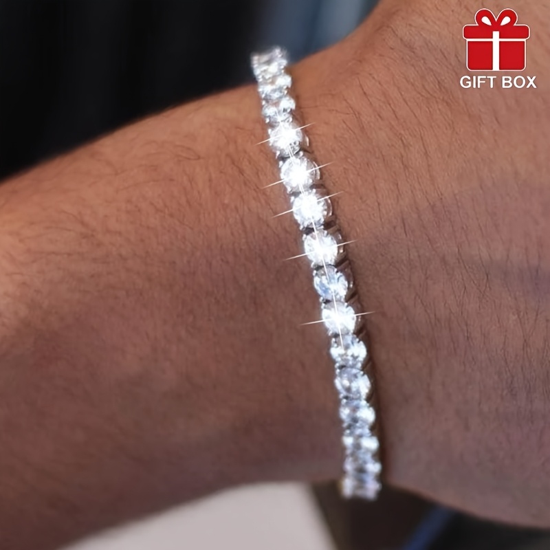 Masculine Copper Tennis Bracelet for Men